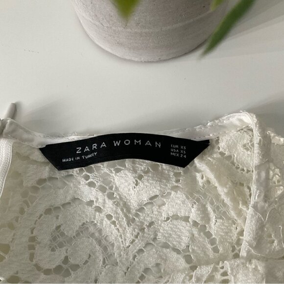 Zara Black & White Lace Dress - Picture 4 of 7